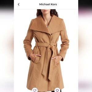 MICHAEL Michael Kors Tan Belted Trench Coat